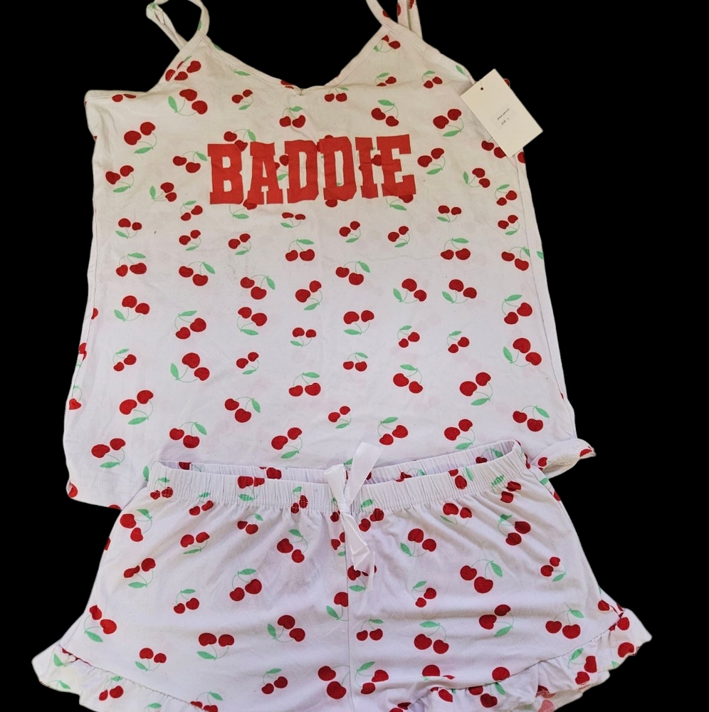 Cherry Print Kids Pajamas